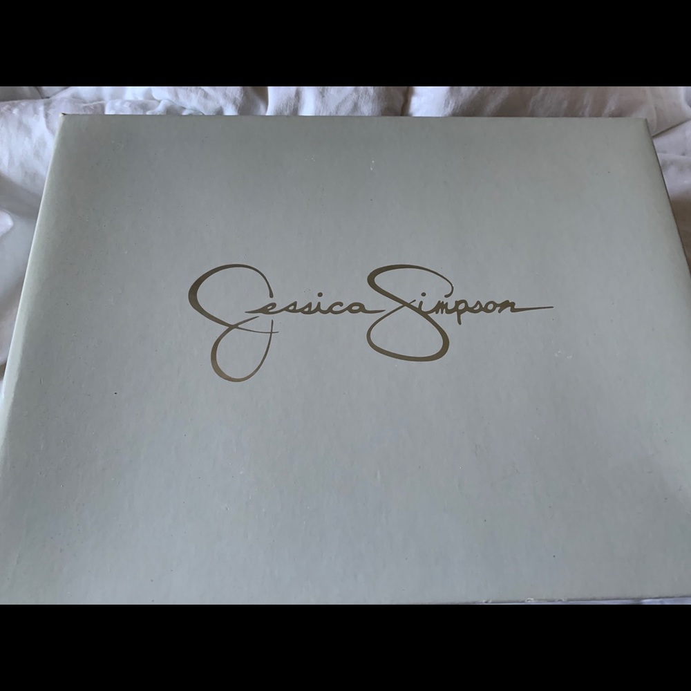 Cognac wedge sandals by Jessica Simpson